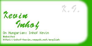 kevin inhof business card